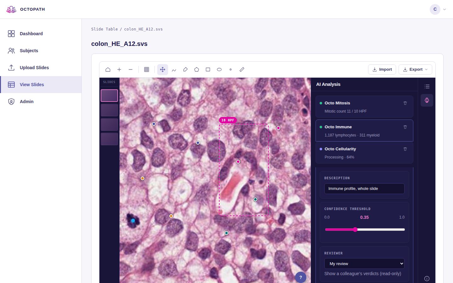 Compass viewer with an Octo overlay